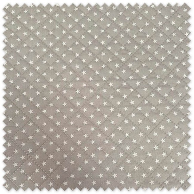 Tela de Piqué Acolchada Estrellas Fondo Gris | Suave, Cálida y Elegante para Bebé