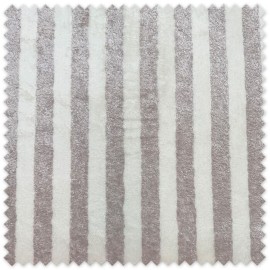 Tela Rizo Bambú Rayas Bicolor Topo y Crudo por metros, tejido ultrasuave y absorbente ideal para toallas, capas de baño