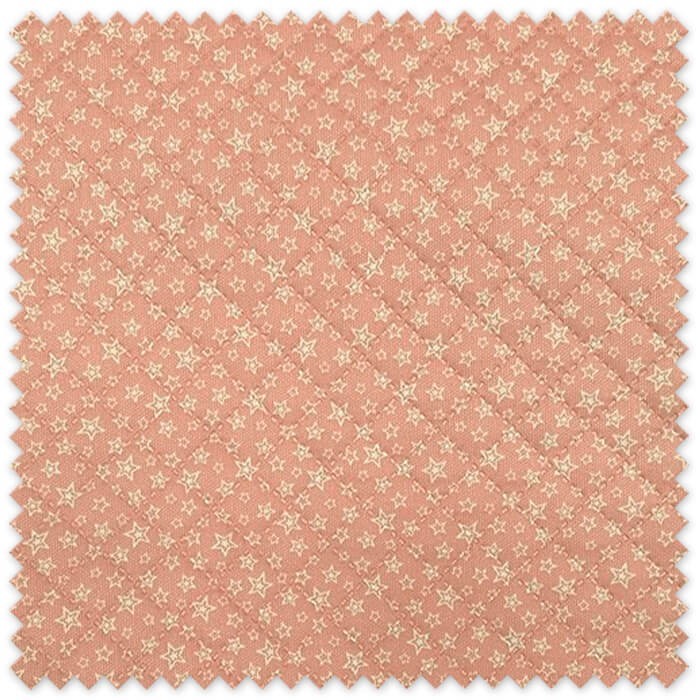 tela de piqué acolchada estrellas dobles fondo rosa infantil cálida y suave para bebé