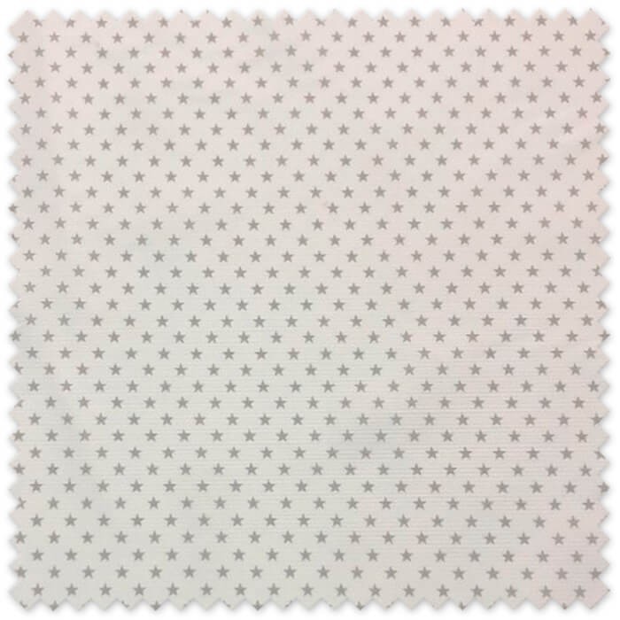 Tela Piqué Estrellas Gris por metros, tejido infantil con relieve y estampado de estrellas ideal para canastillas