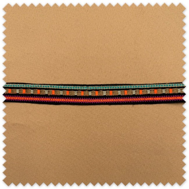 Cinta Colores Étnica por metros, pasamanería decorativa con diseño étnico y colores vivos para personalizar ropa, bolsos