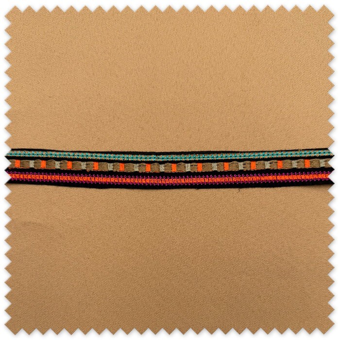 Cinta Colores Étnica por metros, pasamanería decorativa con diseño étnico y colores vivos para personalizar ropa, bolsos