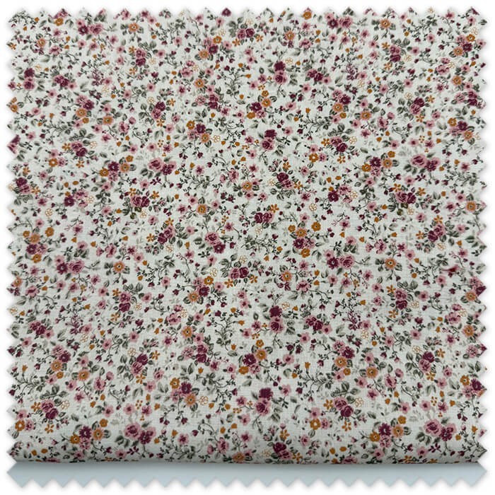 Retal 0,90 m con flores buganvilla sobre fondo rústico, tela floral estampada para decoración, patchwork y costura creativa