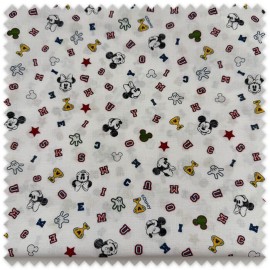 Retal de algodón 100% Mickey de 0,60 metros para costura y manualidades infantiles