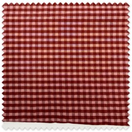 Retal 0,75 m Cuadro Vichy Bicolor Cacao y Rosa Empolvado