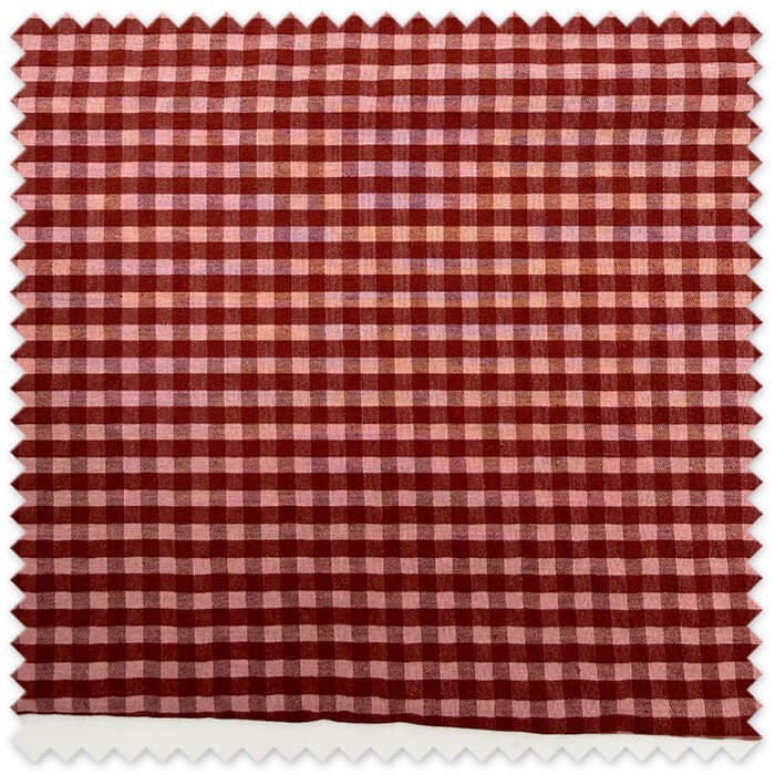 Retal 0,75 m Cuadro Vichy Bicolor Cacao y Rosa Empolvado