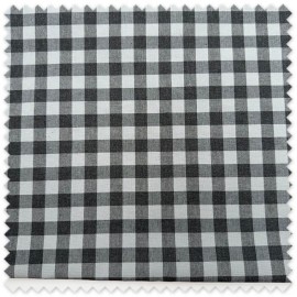 Retal 0,65 m Algodón 100% Cuadro Bicolor Azul Jeans y Negro