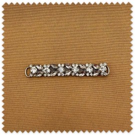 Aplique flores con piedras y malla para vestidos, indumentaria y confección