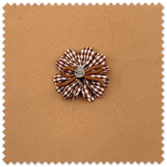 Flor de Tela Vichy Marrón ideal manualidades