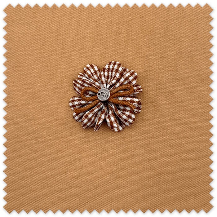 Flor de Tela Vichy Marrón ideal manualidades