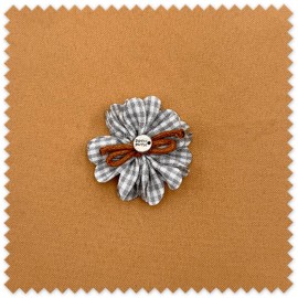 Flor de Tela Vichy Gris al mejor precio