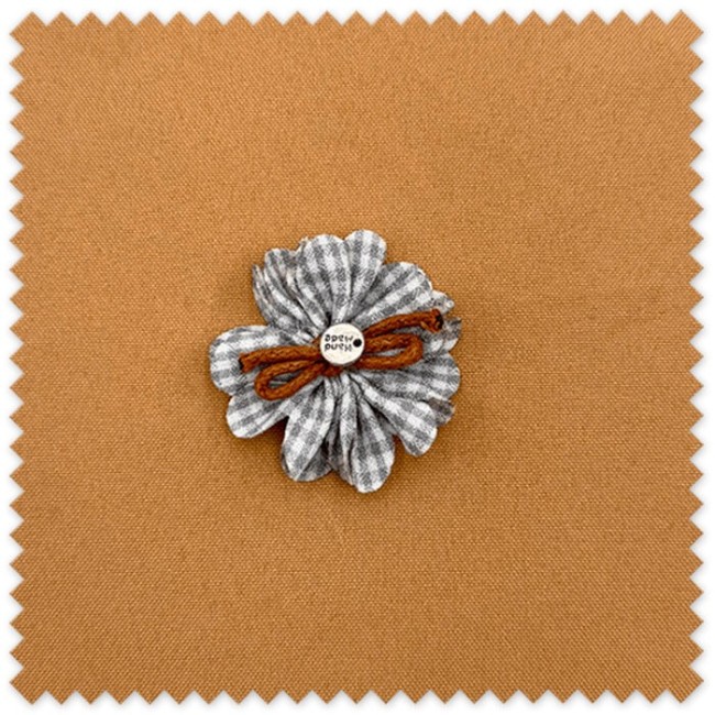 Flor de Tela Vichy Gris al mejor precio