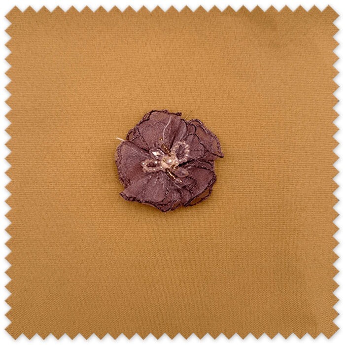 Flor de Tela Brillo Rosa Empolvado