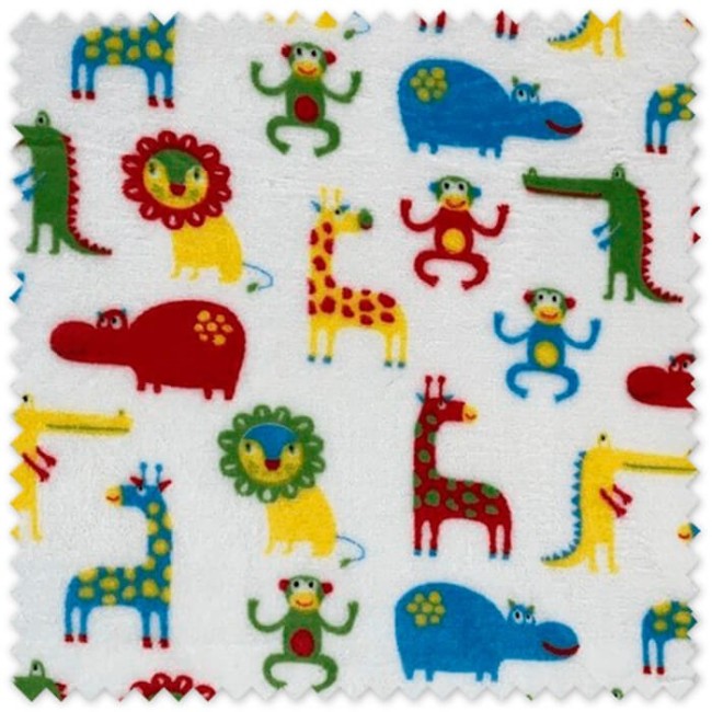Tela coralina infantil de animales
Coralina estampada multicolor para confección