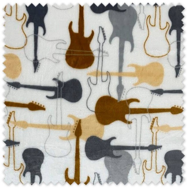 Tela de guitarras para confección
Tela musical estampada para costura creativa