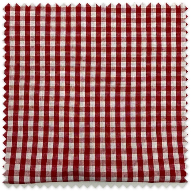 Retal 0,85 metros de algodón 100% con estampado de cuadro Vichy rojo para costura, patchwork y manualidades.