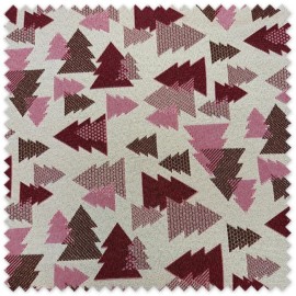 Tela Loneta Tejida Árboles Navidad Lurex | Doble Cara