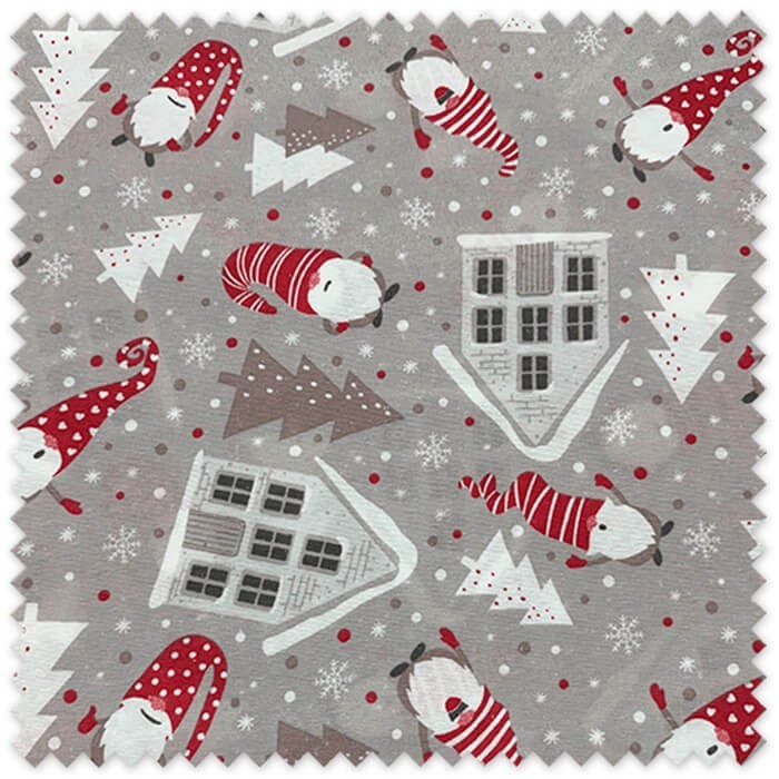 Comprar Tela Loneta Casitas y Gnomos Navidad especiales a precios increíbles.
