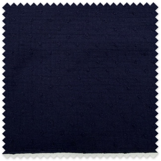 Retal 0,80m Doble Gasa Plumeti Azul Marino, tela ligera con textura plumeti para confección y costura.