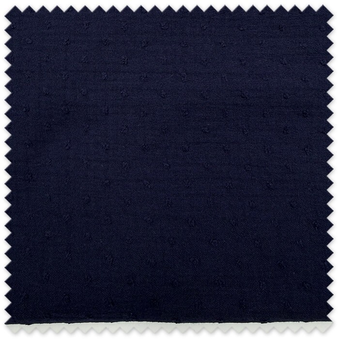 Retal 0,80m Doble Gasa Plumeti Azul Marino, tela ligera con textura plumeti para confección y costura.