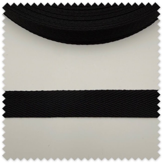 Cinta Espiga Negra 32mm para Mochilas y Bolsos