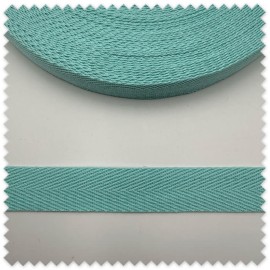 Cinta Espiga para Mochilas Verde Bebé 32mm de Algodón
