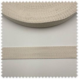 Cinta Espiga para Mochilas Crudo 32mm 20% algodón 80% poliéster