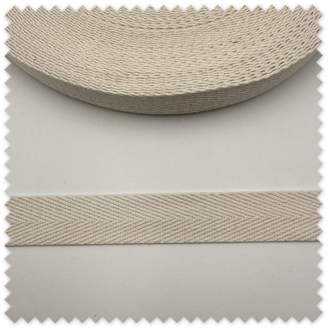Cinta Espiga para Mochilas Crudo 32mm 20% algodón 80% poliéster