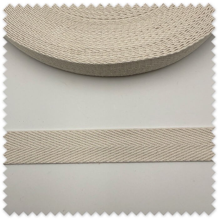 Cinta Espiga para Mochilas Crudo 32mm 20% algodón 80% poliéster