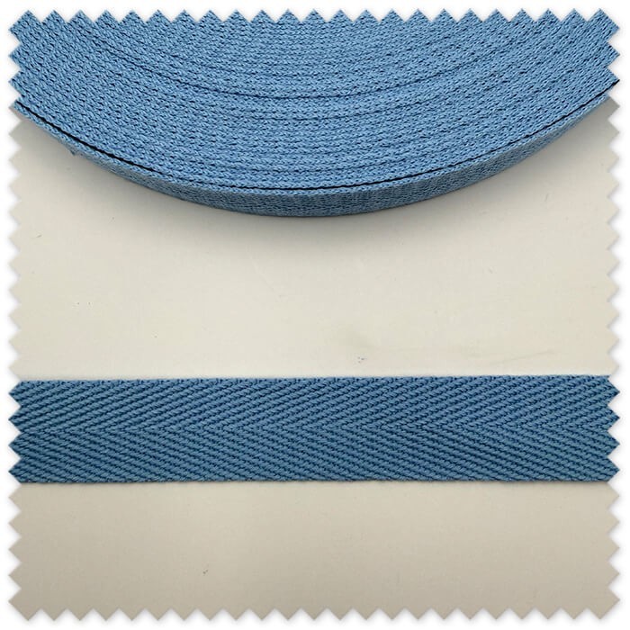 Cinta Espiga para Mochilas Azul Bebé 32mm 20% algodón 80% poliéster