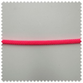 Cordón Espiga Grueso Rosa Flúor 7mm para mochilas, móvil y manualidades