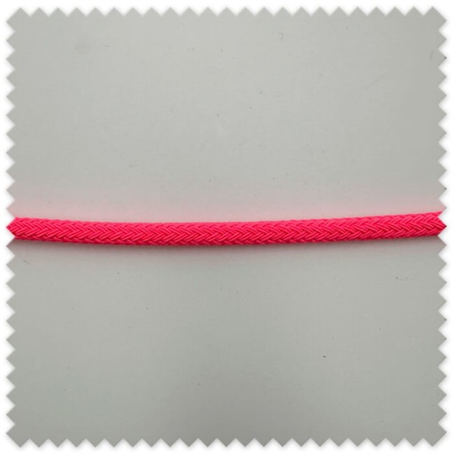 Cordón Espiga Grueso Rosa Flúor 7mm para mochilas, móvil y manualidades