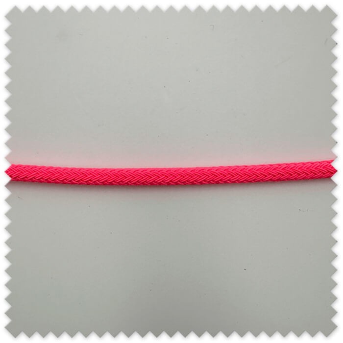Cordón Espiga Grueso Rosa Flúor 7mm para mochilas, móvil y manualidades