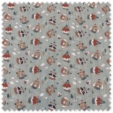 Tela Acolchada Doble Cara Animales Gorros Fondo Menta