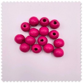 Bolas de madera fucsia para manualidades al mejor precio