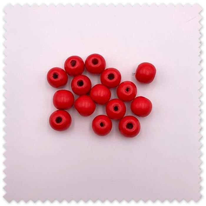 Bolas de madera rojo para manualidades