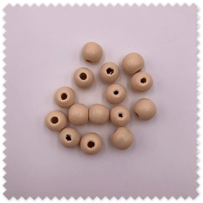 Pack 15 bolas de madera beige al mejor precio