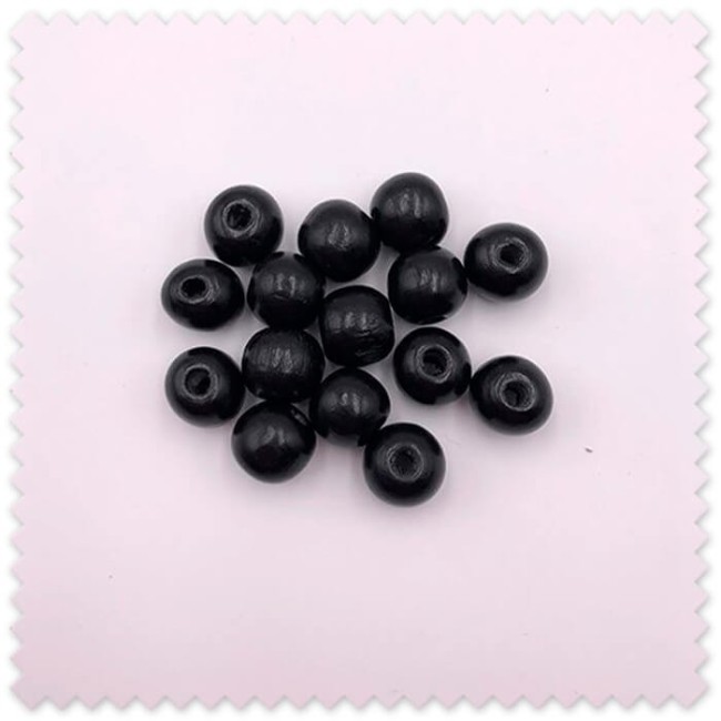 Bolas de madera negras para costura