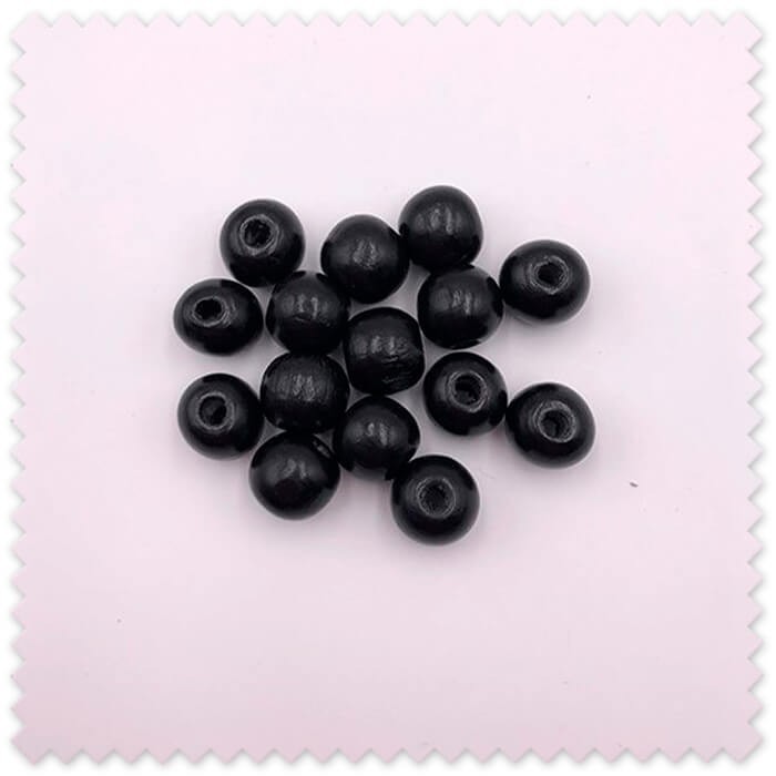 Bolas de madera negras para costura