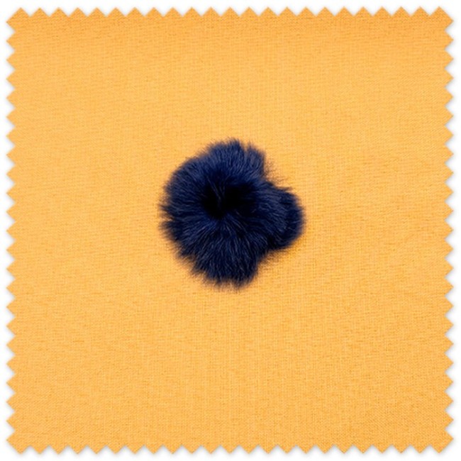 Pompón plano azul marino para manualidades y costura