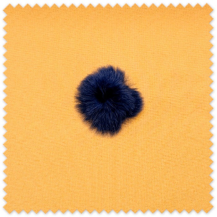 Pompón plano azul marino para manualidades y costura