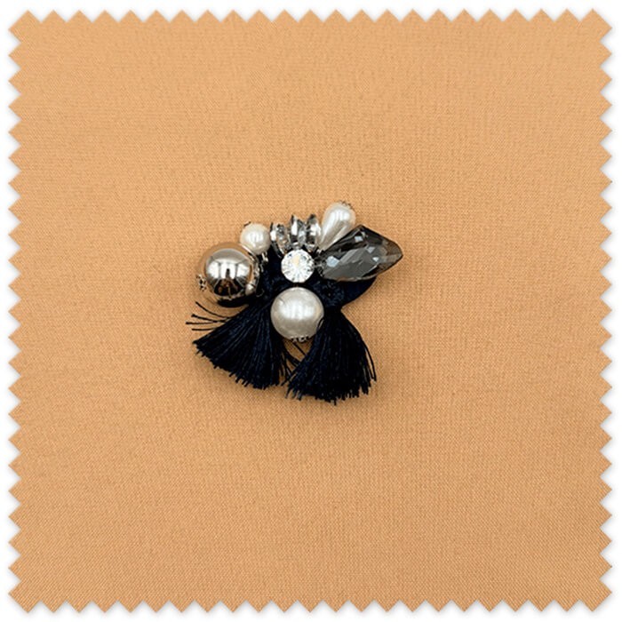 Accesorio Decorativo Perlas, Borlas, Brillo Azul Marino