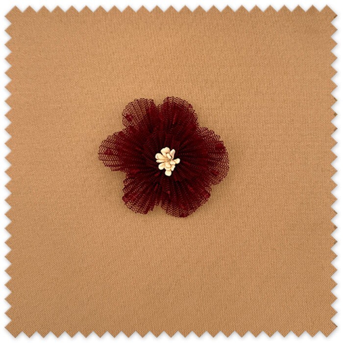 Flor Tela Plisada Plumeti Granate a precio de almacén