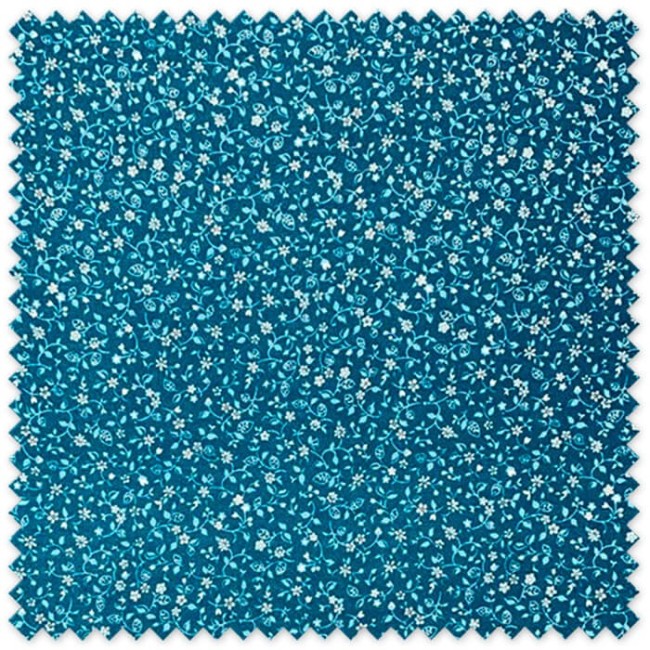 Viella Mini Flores Azules OFERTA para confección infantil y costura creativa