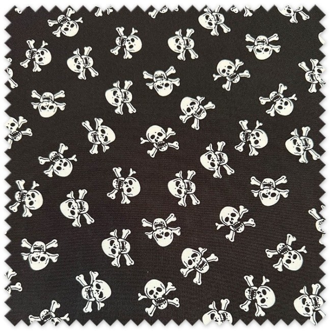 Tela Strech Calaveras 100% poliéster para disfraces, Halloween y Carnaval