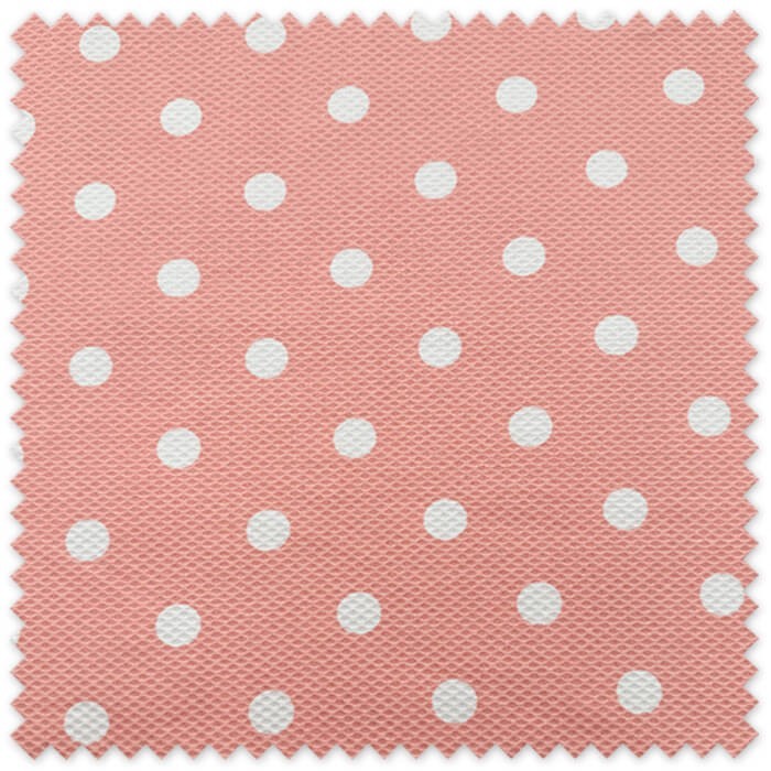 Tela de Pique Nido Abeja 100% Algodón Lunar Fondo Rosa Empolvado OFERTA