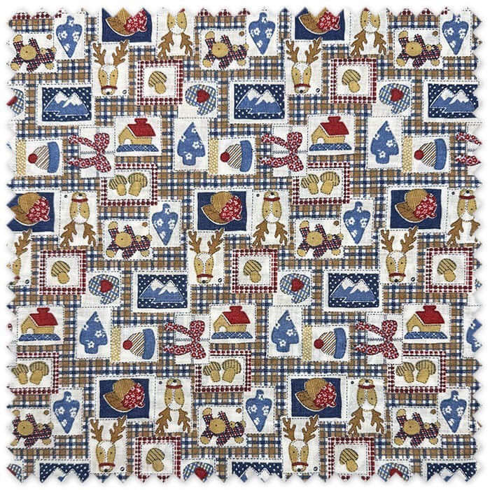 Tela Popelín Estilo Patchwork Navidad OFERTA para decoración, patchwork y costura navideña