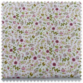 Retal 0,60m Popelín Flores Fucsia para costura, patchwork y confección floral