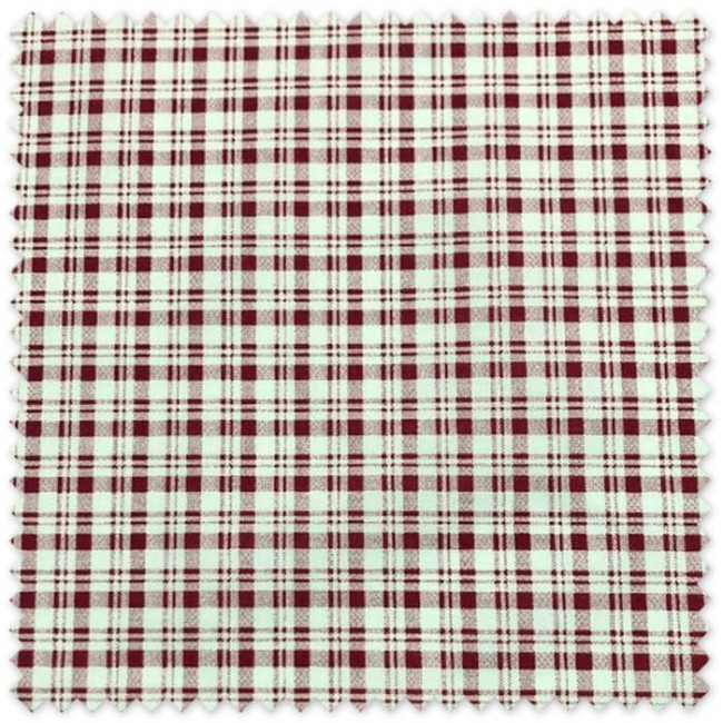 Tela Popelín Estampado Cuadros Granates OFERTA, tejido de 1,50 m de ancho para confección, moda infantil y costura creativa.