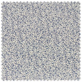 tela popelín mini flor azul al mejor precio por metros